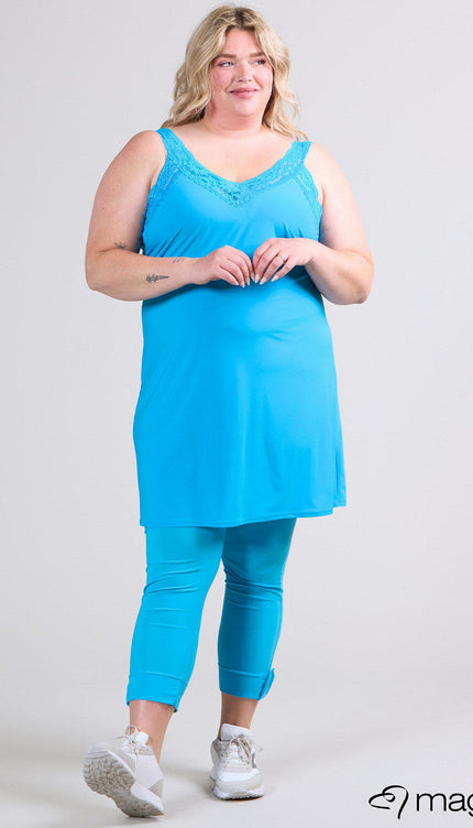 Magna Basic Hemd C-2123 Turquoise Blauw