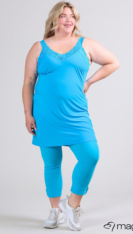 Magna Basic Hemd C-2123 Turquoise Blauw