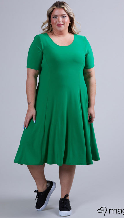 Magna Basic Jurk C-2203 Bos Groen