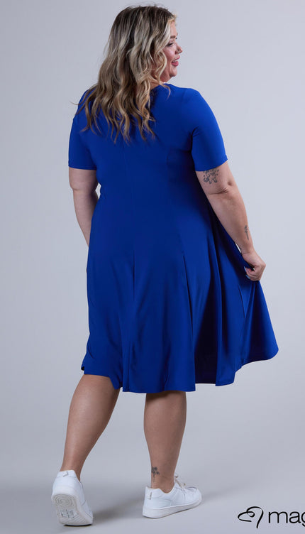 Magna Basic Jurk C-2203 Royaal Blauw