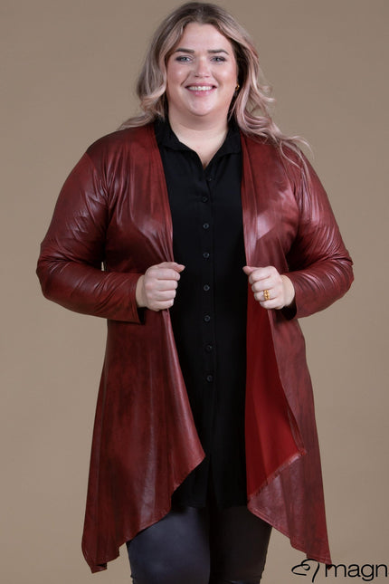 Magna Basic Vest Leather Look A-74 Roest Bruin