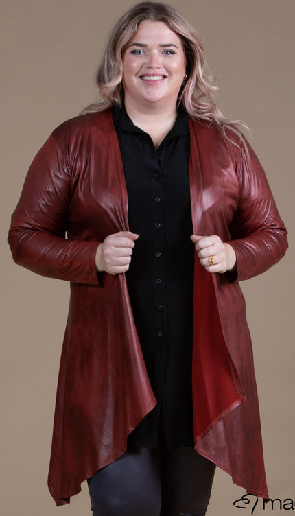 Magna Basic Vest Leather Look A-74 Roest Bruin