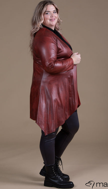 Magna Basic Vest Leather Look A-74 Roest Bruin