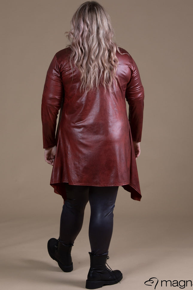 Magna Basic Vest Leather Look A-74 Roest Bruin