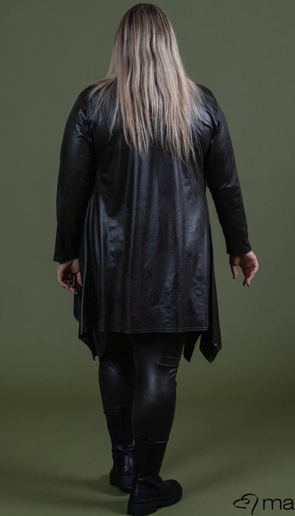 Magna Basic Vest Leather Look A-74 Olijf Groen