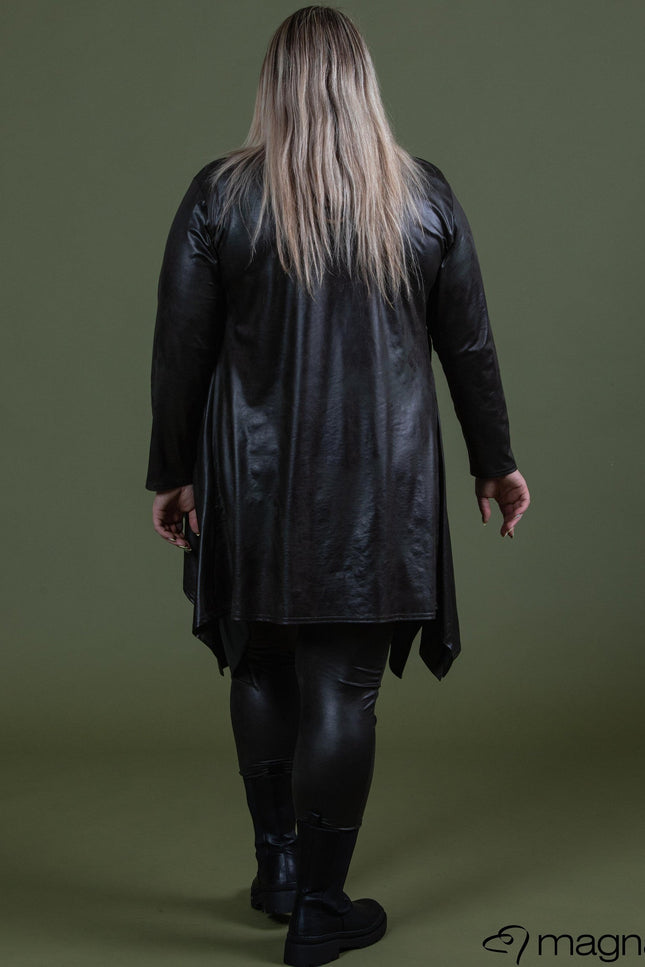 Magna Basic Vest Leather Look A-74 Olijf Groen
