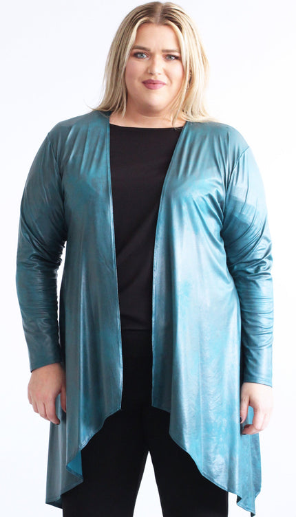 Magna Basic Vest Leather Look A-74 Donker Blauw