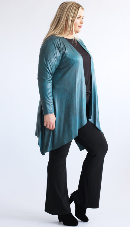 Magna Basic Vest Leather Look A-74 Donker Blauw