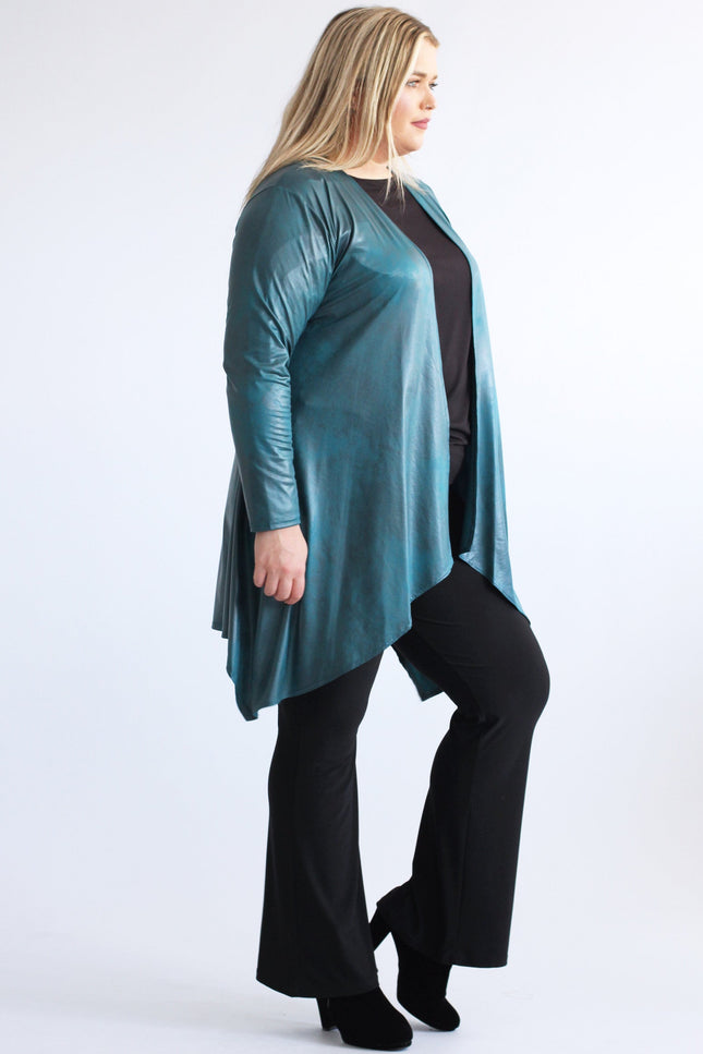 Magna Basic Vest Leather Look A-74 Donker Blauw