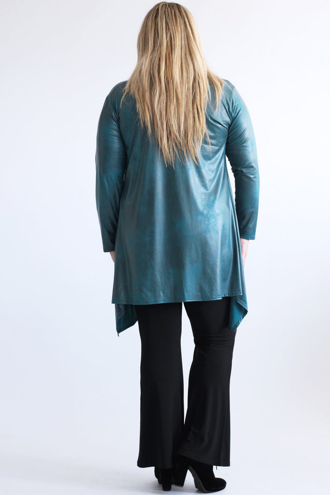 Magna Basic Vest Leather Look A-74 Donker Blauw