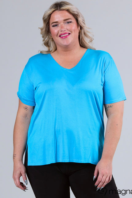 Magna Basic Top B-04 Turquoise Blauw