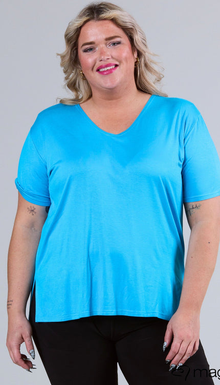 Magna Basic Top B-04 Turquoise Blauw