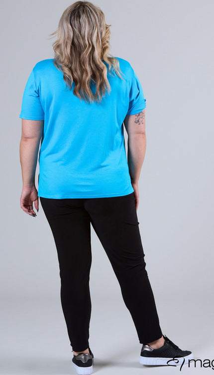 Magna Basic Top B-04 Turquoise Blauw