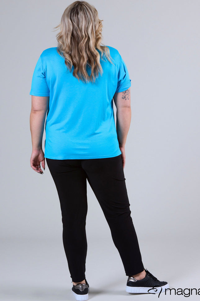 Magna Basic Top B-04 Turquoise Blauw