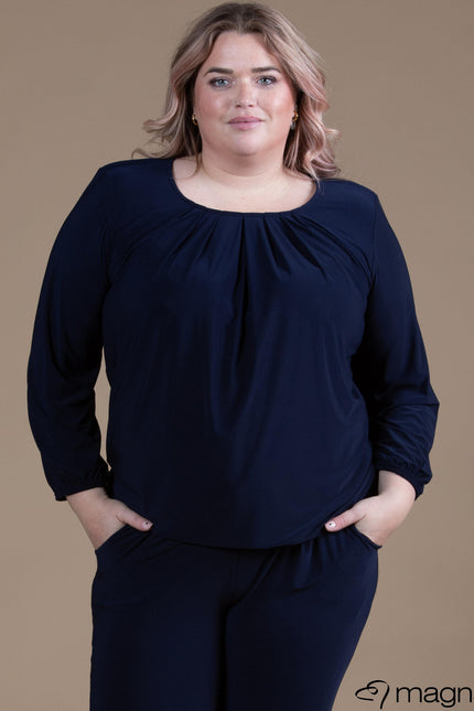 Magna Basic Hemd B-8022 Navy Blauw