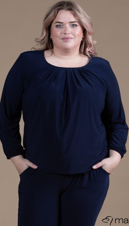 Magna Basic Hemd B-8022 Navy Blauw