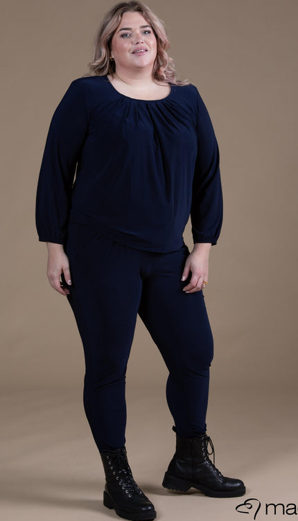 Magna Basic Hemd B-8022 Navy Blauw