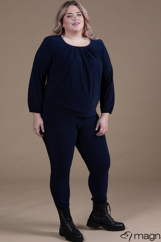 Magna Basic Hemd B-8022 Navy Blauw