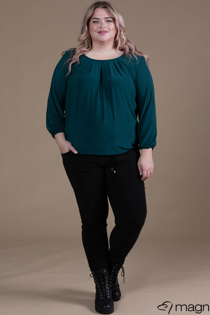 Magna Basic Hemd B-8022 Fles Groen