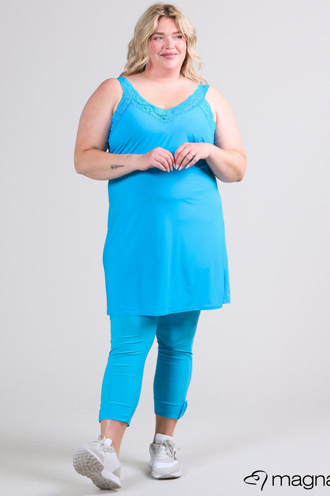 Magna Basic Hemd C-2123 Turquoise Blauw