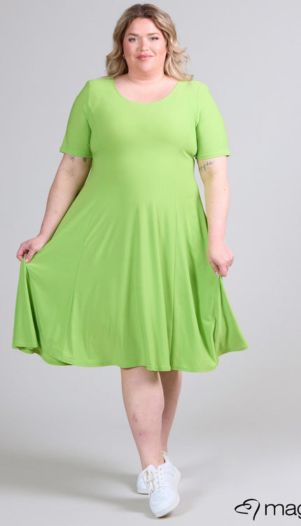 Magna Basic Jurk C-2203 Limoen Groen