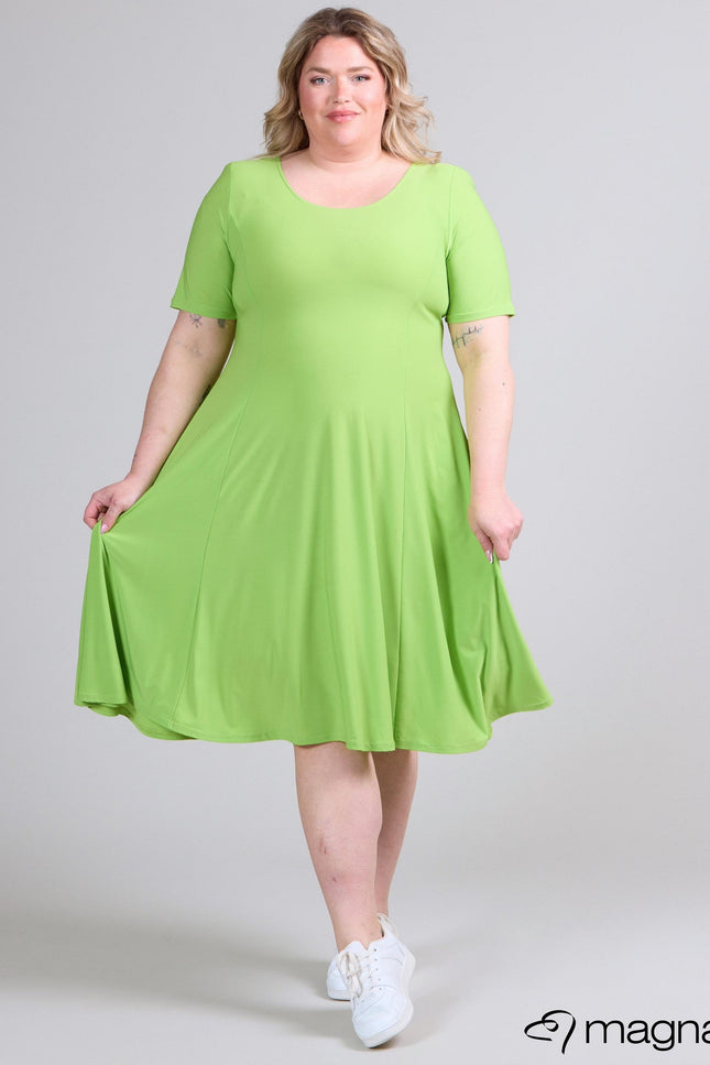 Magna Basic Jurk C-2203 Limoen Groen