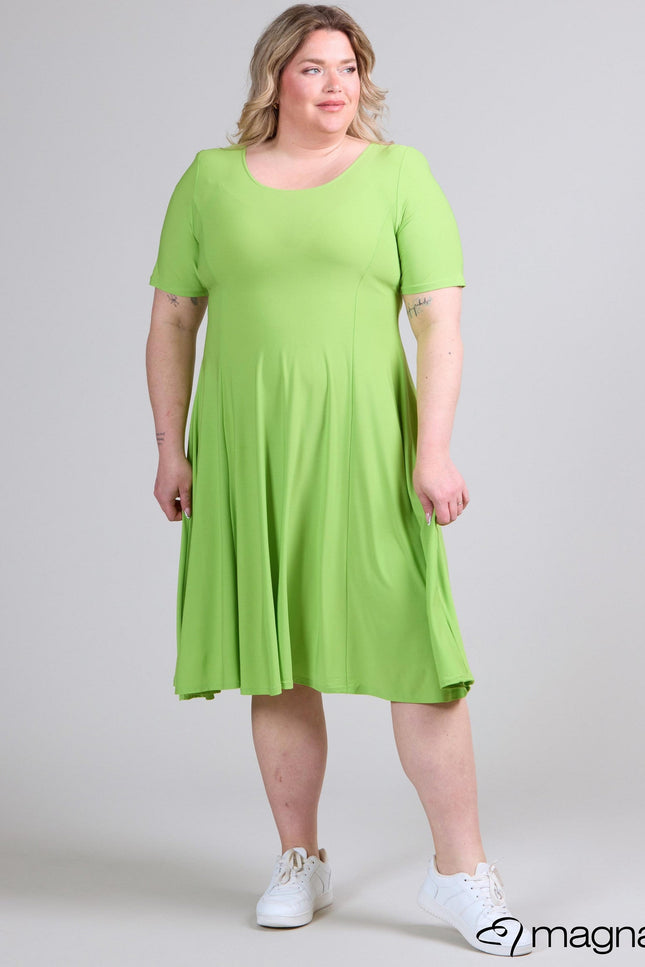 Magna Basic Jurk C-2203 Limoen Groen