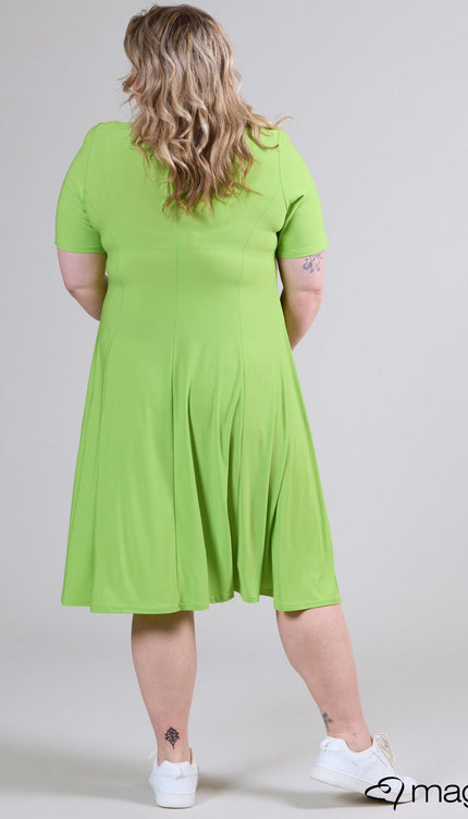 Magna Basic Jurk C-2203 Limoen Groen