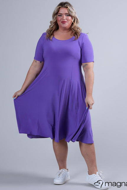 Magna Basic Jurk C-2203 Paars