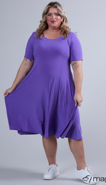 Magna Basic Jurk C-2203 Paars