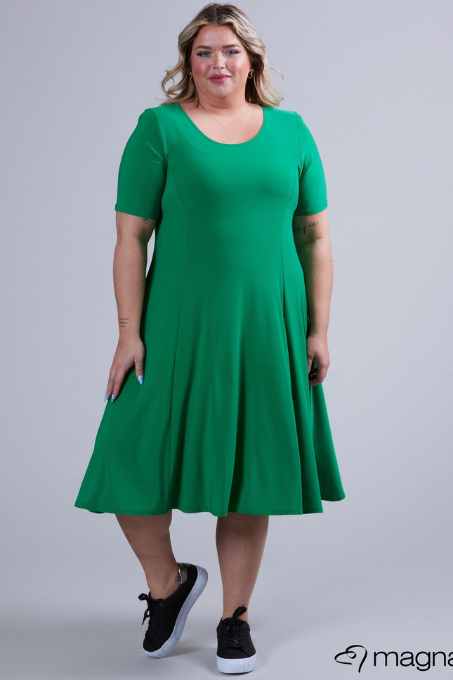 Magna Basic Jurk C-2203 Bos Groen