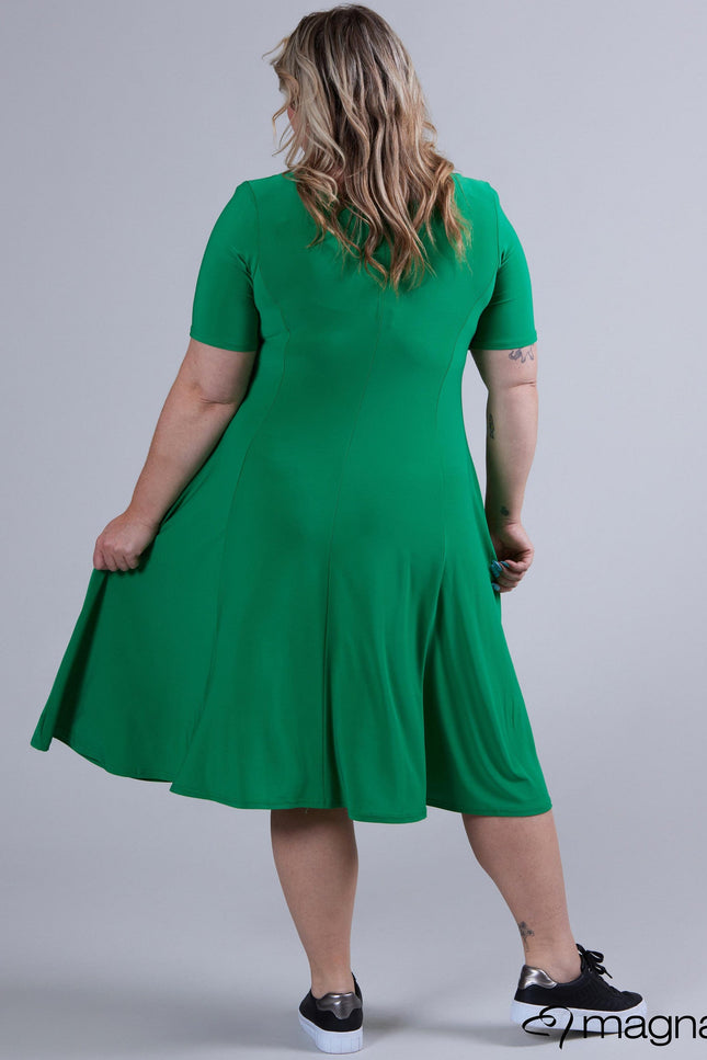 Magna Basic Jurk C-2203 Bos Groen