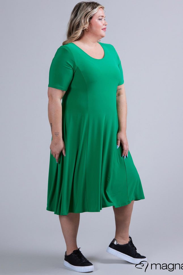 Magna Basic Jurk C-2203 Bos Groen