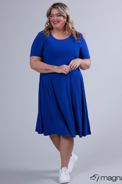 Magna Basic Jurk C-2203 Royaal Blauw