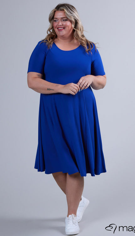Magna Basic Jurk C-2203 Royaal Blauw