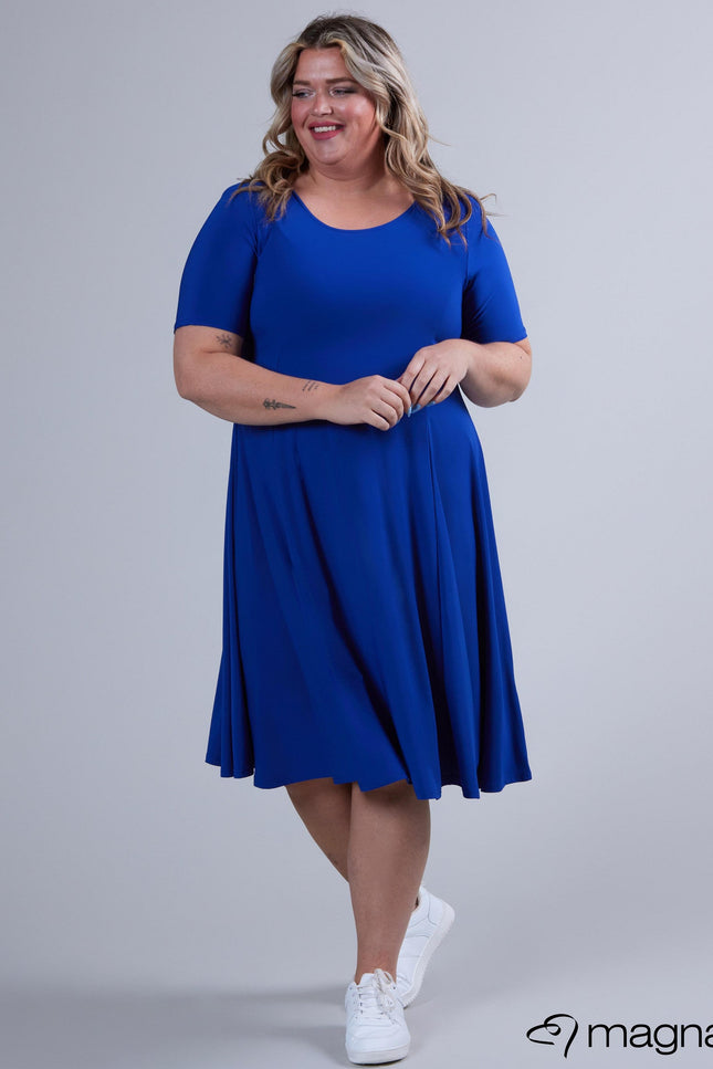 Magna Basic Jurk C-2203 Royaal Blauw