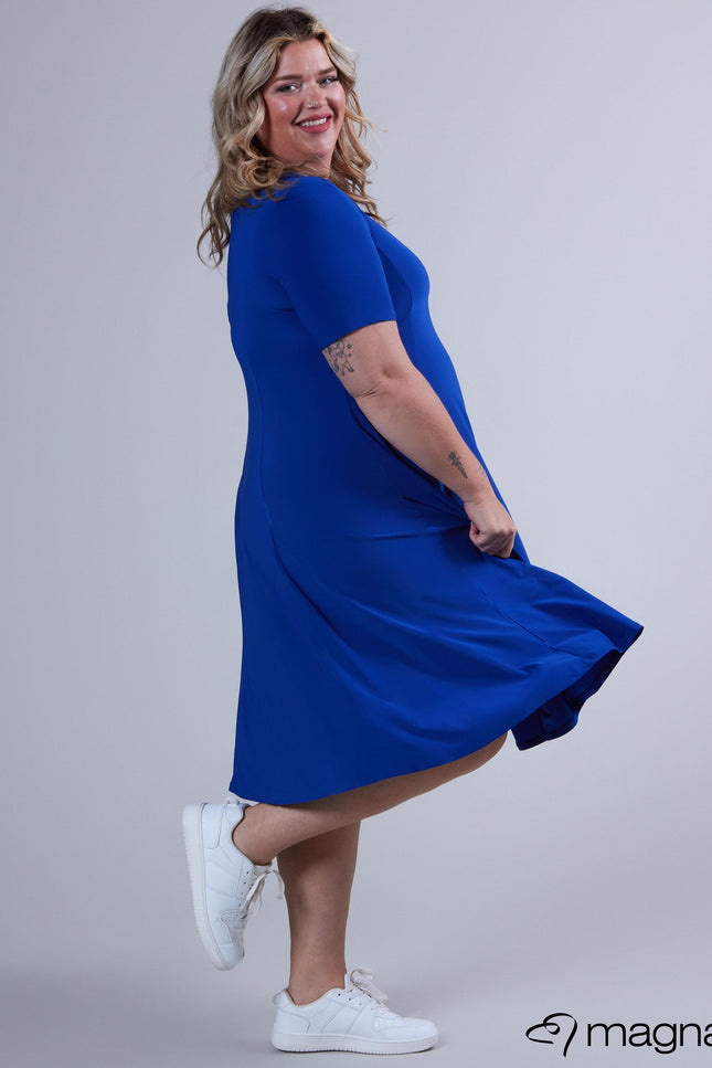 Magna Basic Jurk C-2203 Royaal Blauw