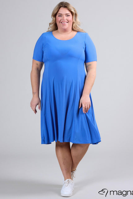 Magna Basic Jurk C-2203 Lucht Blauw