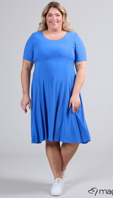Magna Basic Jurk C-2203 Lucht Blauw