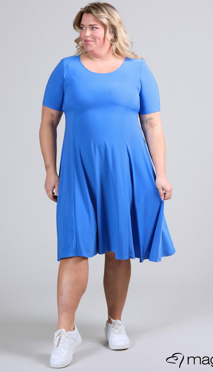 Magna Basic Jurk C-2203 Lucht Blauw