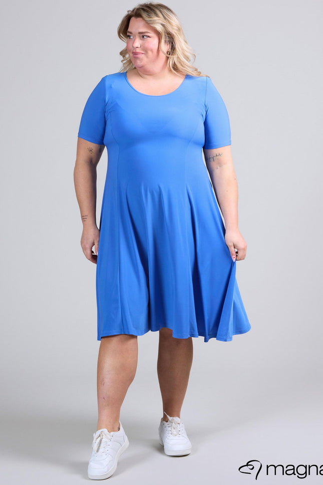 Magna Basic Jurk C-2203 Lucht Blauw