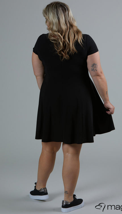 Magna Basic Jurk C-9028 Zwart