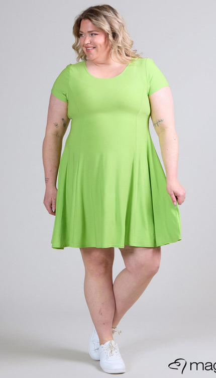 Magna Basic Jurk C-9028 Limoen Groen