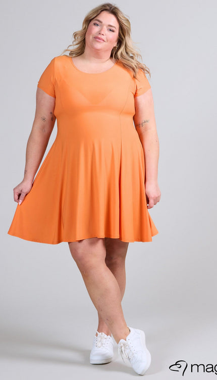 Magna Basic Jurk C-9028 Oranje