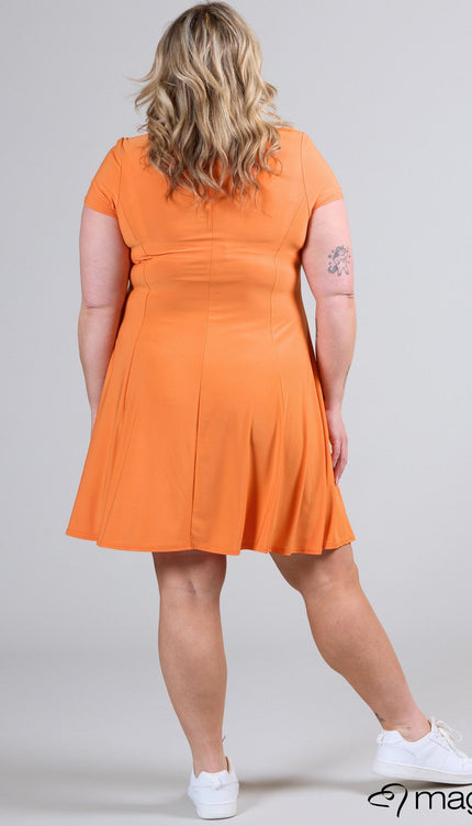 Magna Basic Jurk C-9028 Oranje