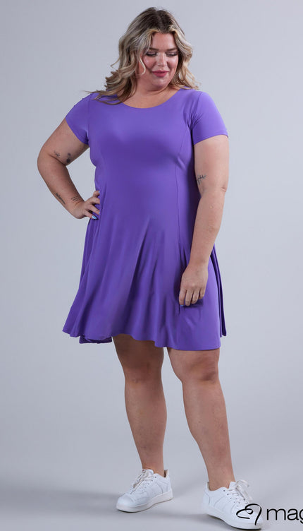 Magna Basic Jurk C-9028 Paars