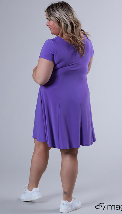 Magna Basic Jurk C-9028 Paars