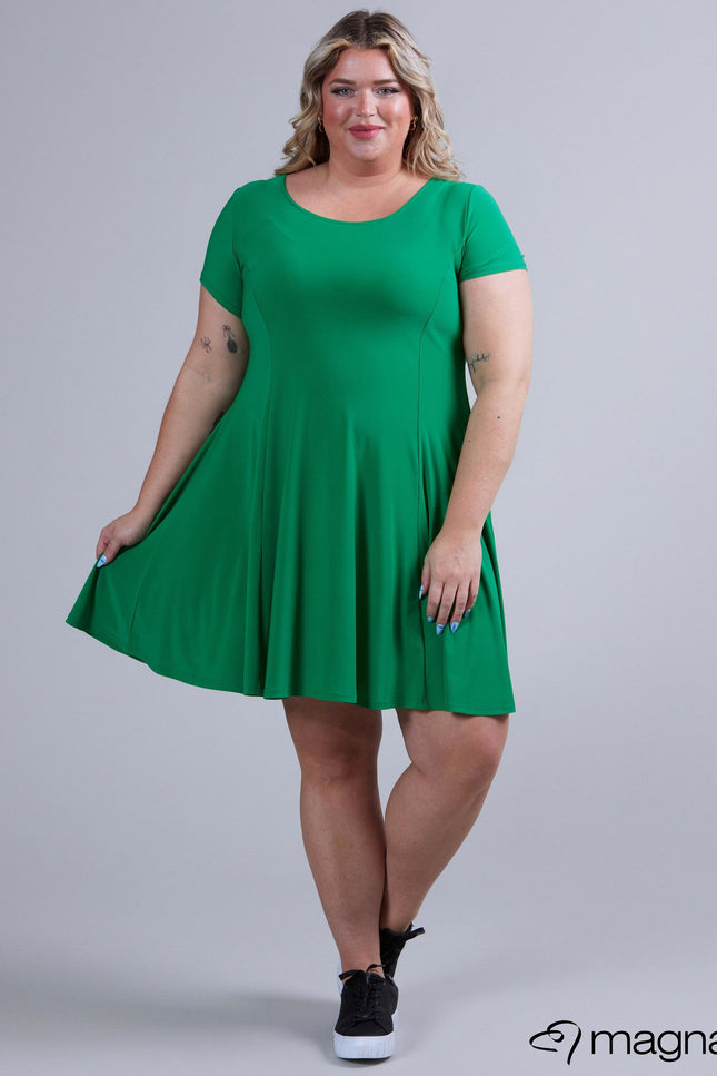 Magna Basic Jurk C-9028 Bos Groen