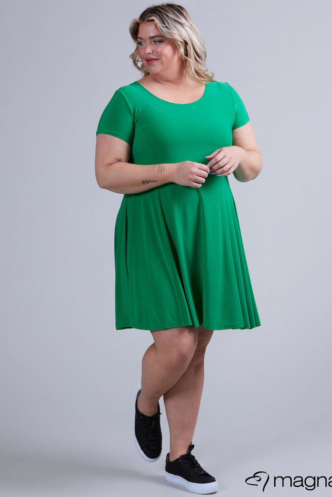 Magna Basic Jurk C-9028 Bos Groen