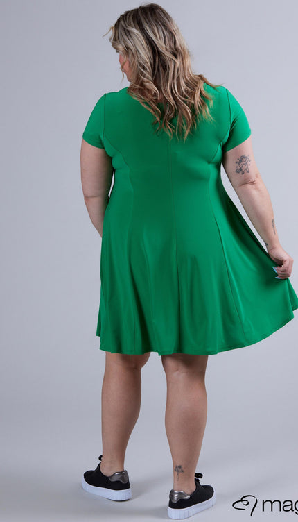 Magna Basic Jurk C-9028 Bos Groen